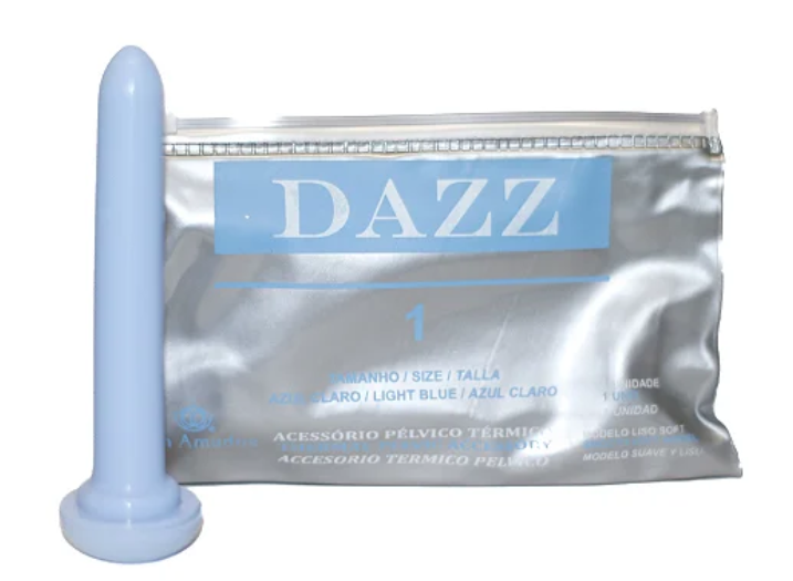 Dilatador vaginal T�rmico Dazz n.1 Liso Soft Azul claro [Ponta c�nica]