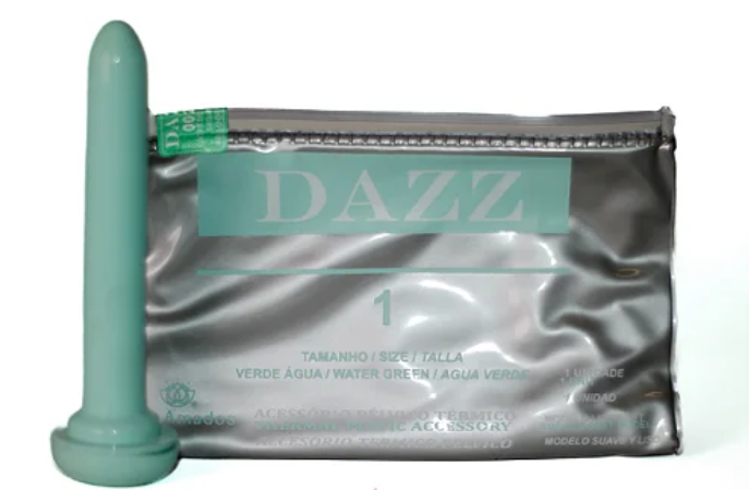 Dilatador vaginal T�rmico Dazz n.1 Liso Soft Verde �gua [Ponta c�nica]
