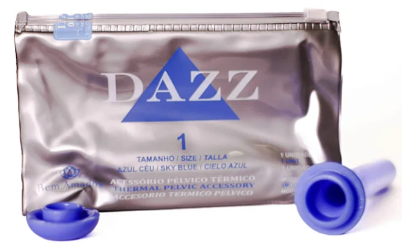 Dilatador vaginal T�rmico Dazz n. 1 Liso Standard Azul C�u [Ponta c�nica]