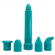 Kit Peridell Massageador Terapeutico Vibrat�rio c/ 4 ponteiras intercambi�veis - Verde